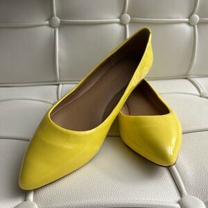 Sunny Yellow pointed toe flats